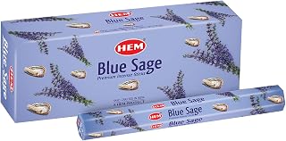Hem Blue Sage Incense Sticks (120 Sticks, 6 Boxes Inside) - 9 Inches Long, 20g per Box - for Meditation | Rituals | Promotes Relaxation and Rejuvenation.