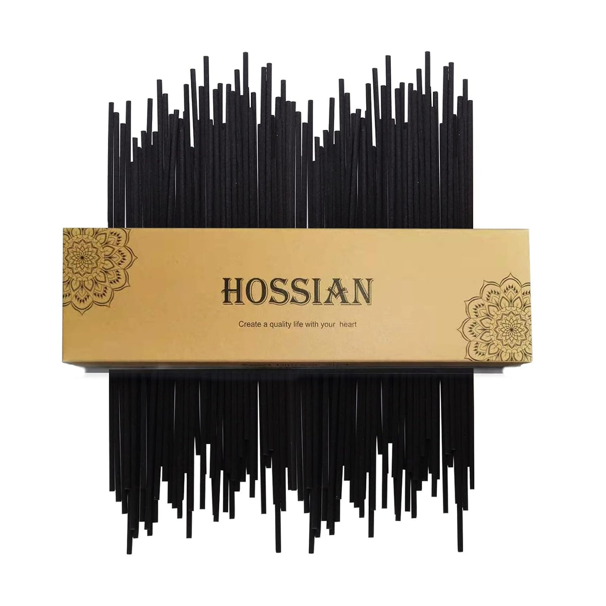 HOSSIAN 50pcs Reed Diffuser Sticks- Black Fibre Reed Diffuser Sticks-Thick Diffuser Reeds Sticks - Diffuser Sticks for