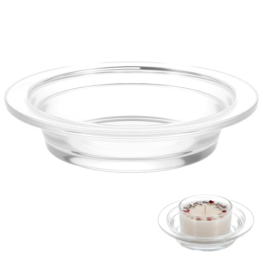 1 Pcs Wax Warmer Replacement Dish 4.5 Inch Glass Heating & Melting Plate Round Aromatherapy Tray Candle Heatings Bowl