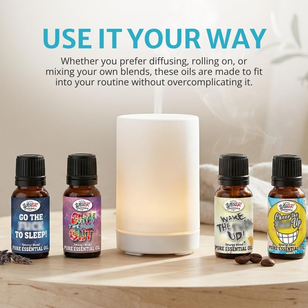 Wild Essentials Chill The F Out Essential Oil Blend, Calming Relaxing Aromatherapy Oil for Diffusers, 100% Pure, Crafted in USA