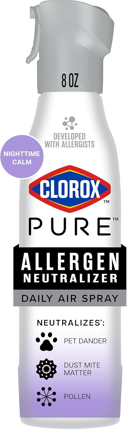 Clorox PURE Allergen Neutralizer Daily Air Spray, Nighttime Calm, 8 Ounces