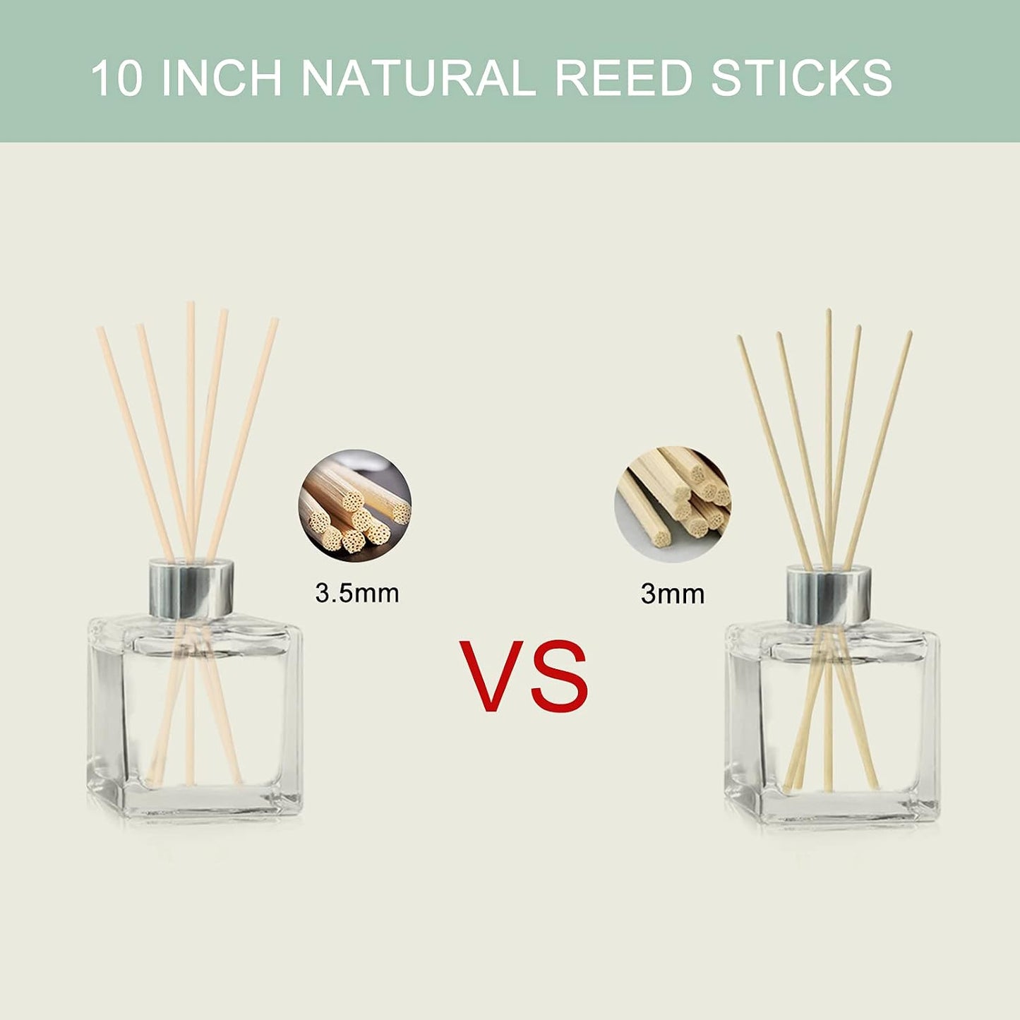 4mm Reed Diffuser Sticks,10 Inch Natural Rattan Wood Sticks,Diffuser Refills,Essential Oil Aroma Diffuser Replacements Sticks for Home,Office (Natural Color 4mm 10inch 80PCS)