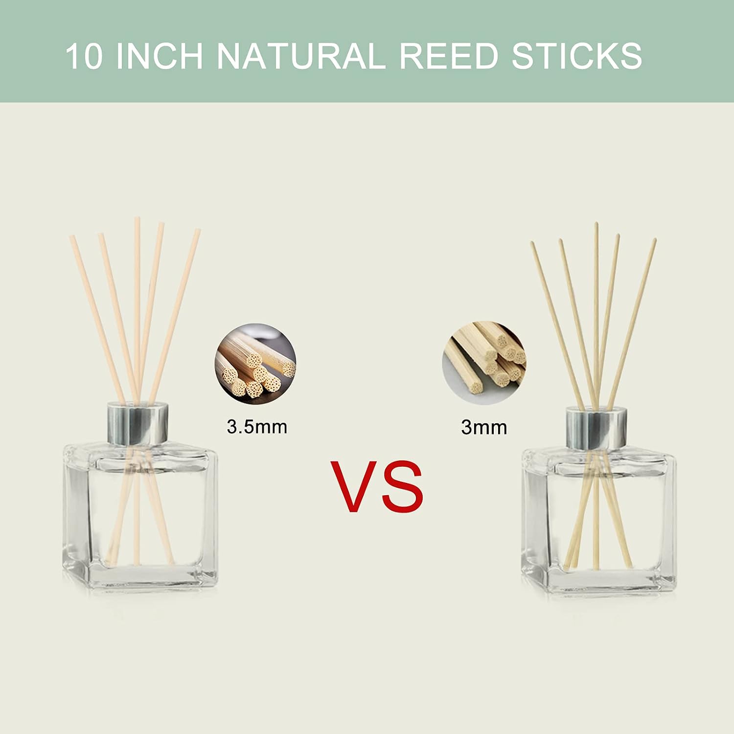 4mm Reed Diffuser Sticks,10 Inch Natural Rattan Wood Sticks,Diffuser Refills,Essential Oil Aroma Diffuser Replacements Sticks for Home,Office (Natural Color 4mm 10inch 80PCS)
