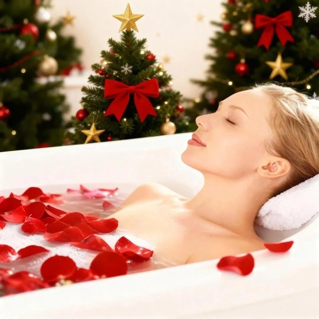 Christmas Surprise Bath Bomb, Bath Bombs with Surprise Inside – Holiday Gift Set, Festive Bath Fizzies for Relaxing Soak, Natural & Skin-Friendly Bath Balls