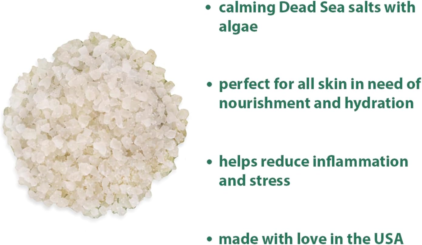 RAYA Dead Sea Salts with Algae (S-521) | Relaxing, Calming, and Hydrating Bath Treatment | Made with Minerals, Seaweed, and Algae