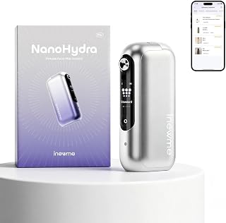 Nano Mister, Face Mister with Smart Visible Screen & App Control, inewme NanoHydra Pro Facial Sprayer, 10μm Micro Mist, Dual Air Pump, USB Rechargeable, Portable for Dry Skin & Makeup Hydration