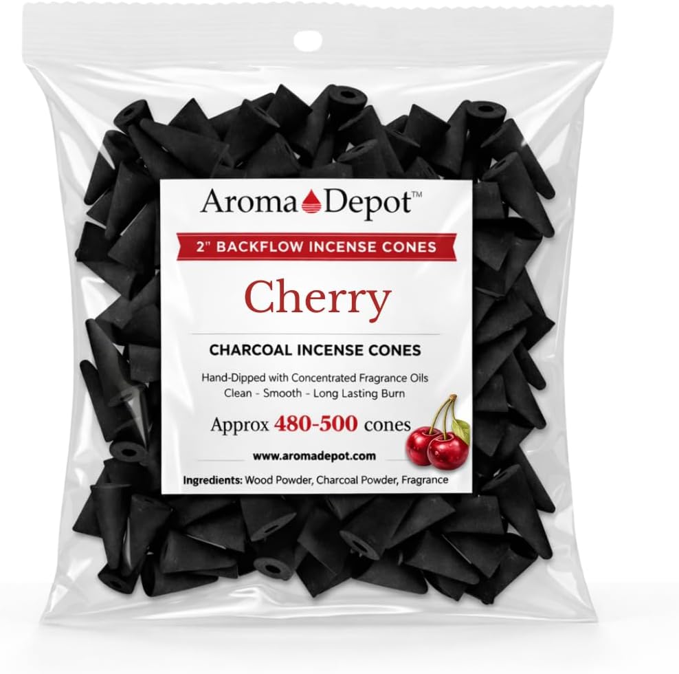 2'' Cherry Backflow Charcoal Incense Cones (Approx. 45-50)