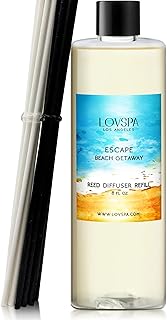 Escape Beach Getaway Diffuser Oil - Essential Oils for Diffuser Refill & Air Freshener Room Spray - Long-Lasting & Natural Home Fragrance, Scented Oil for Diffusers, USA Made, 8 oz