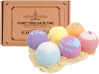 Aislor Handmade Bath Bombs Gift Set with Shea and Cocoa Butter for Moisturizing Dry Skin 6 Pieces/Box One Size