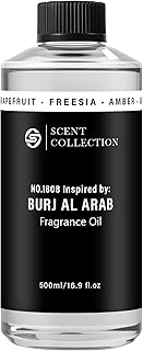 Dubai Luxury Scent Diffuser Oil 500ml – Hotel Style Fragrance Oil for Home, Large Room – Long Lasting Aroma Oil for Ultrasonic & Waterless Diffusers – Grapefruit, Freesia, Amber