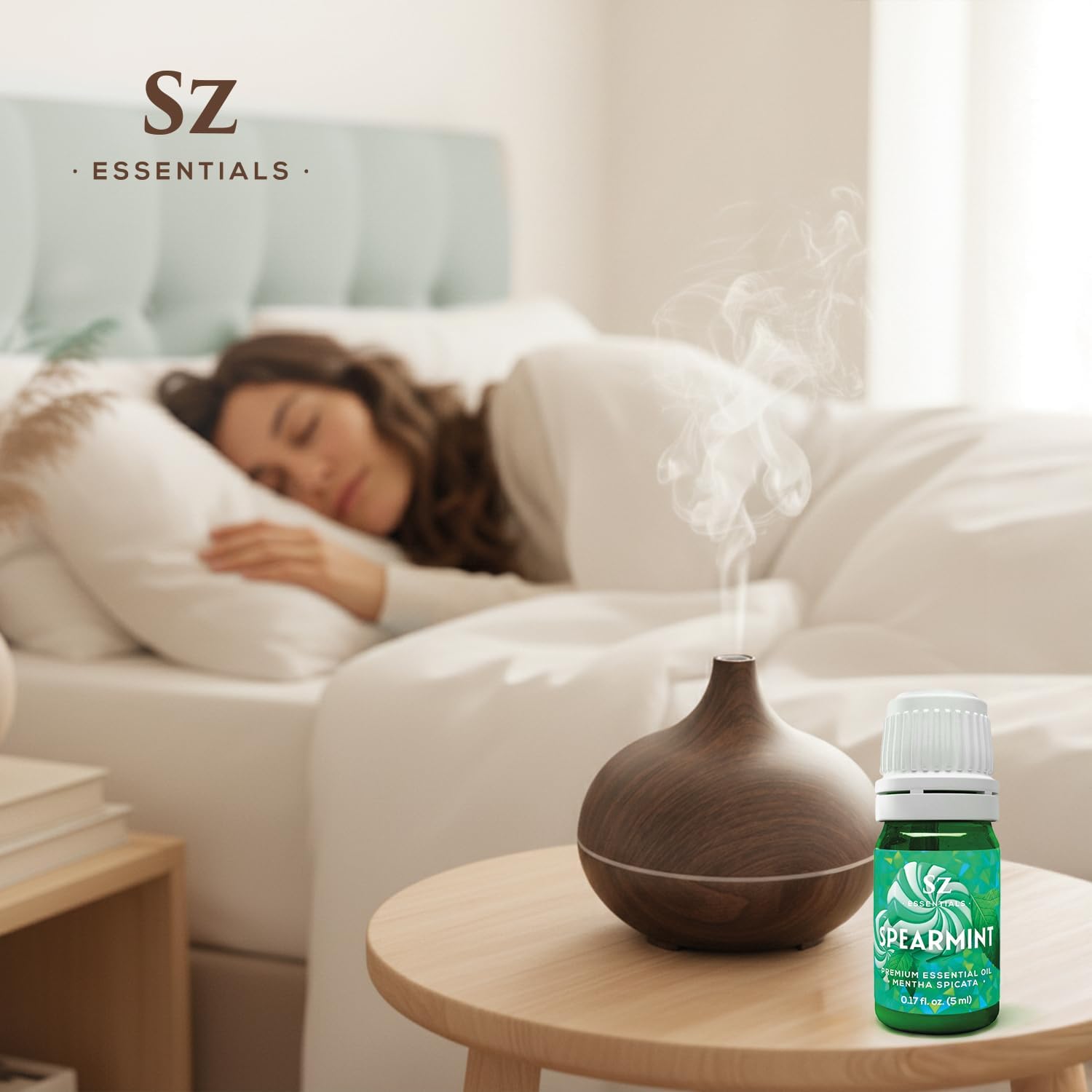 Spearmint Essential Oil – Sweet & Fresh Mint Aroma for Aromatherapy, Diffuser, Massage & Skincare – 100% Pure, Natural & Therapeutic Grade – Undiluted – 5mL