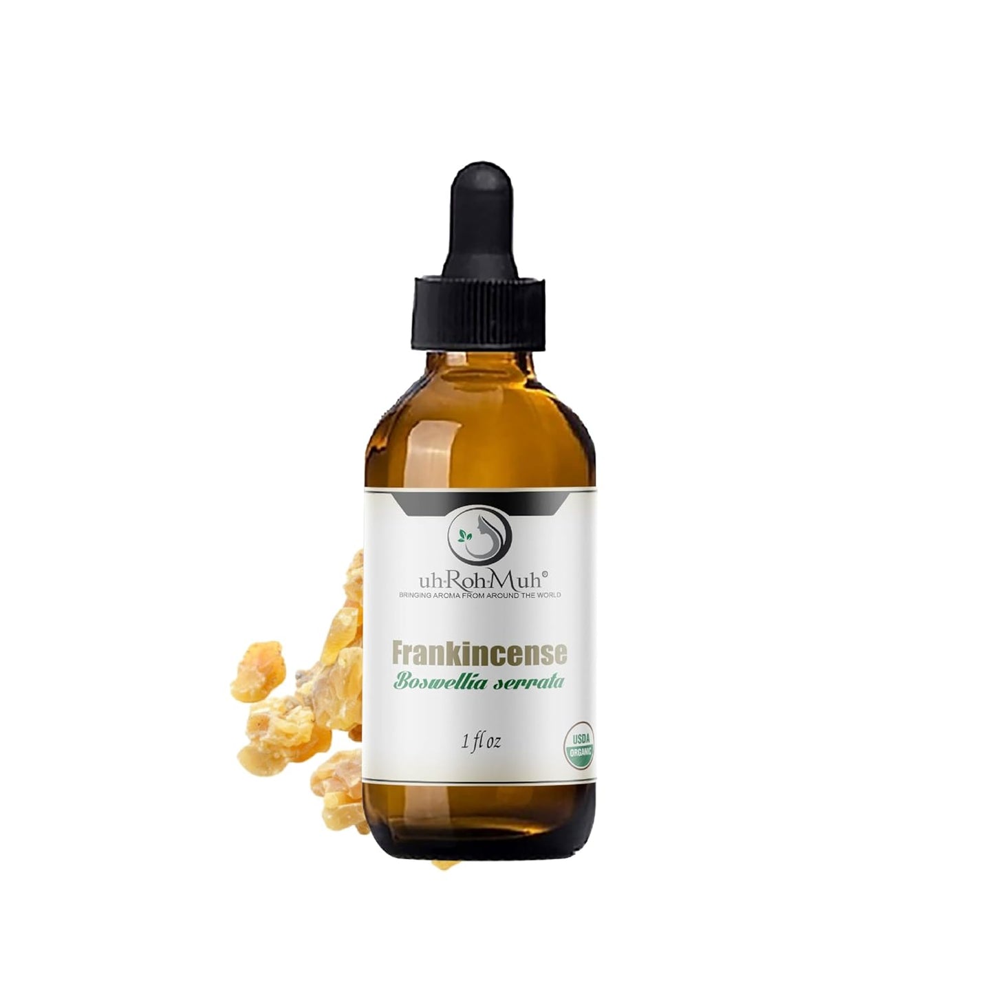 Organic Frankincense Serrata Essential Oil - Steam Distilled Boswellia Serrata Oil, Warm Woody Aroma, Base Note Essential Oil for Aromatherapy, Skincare and DIY Cosmetic Blends - 1 Fl oz