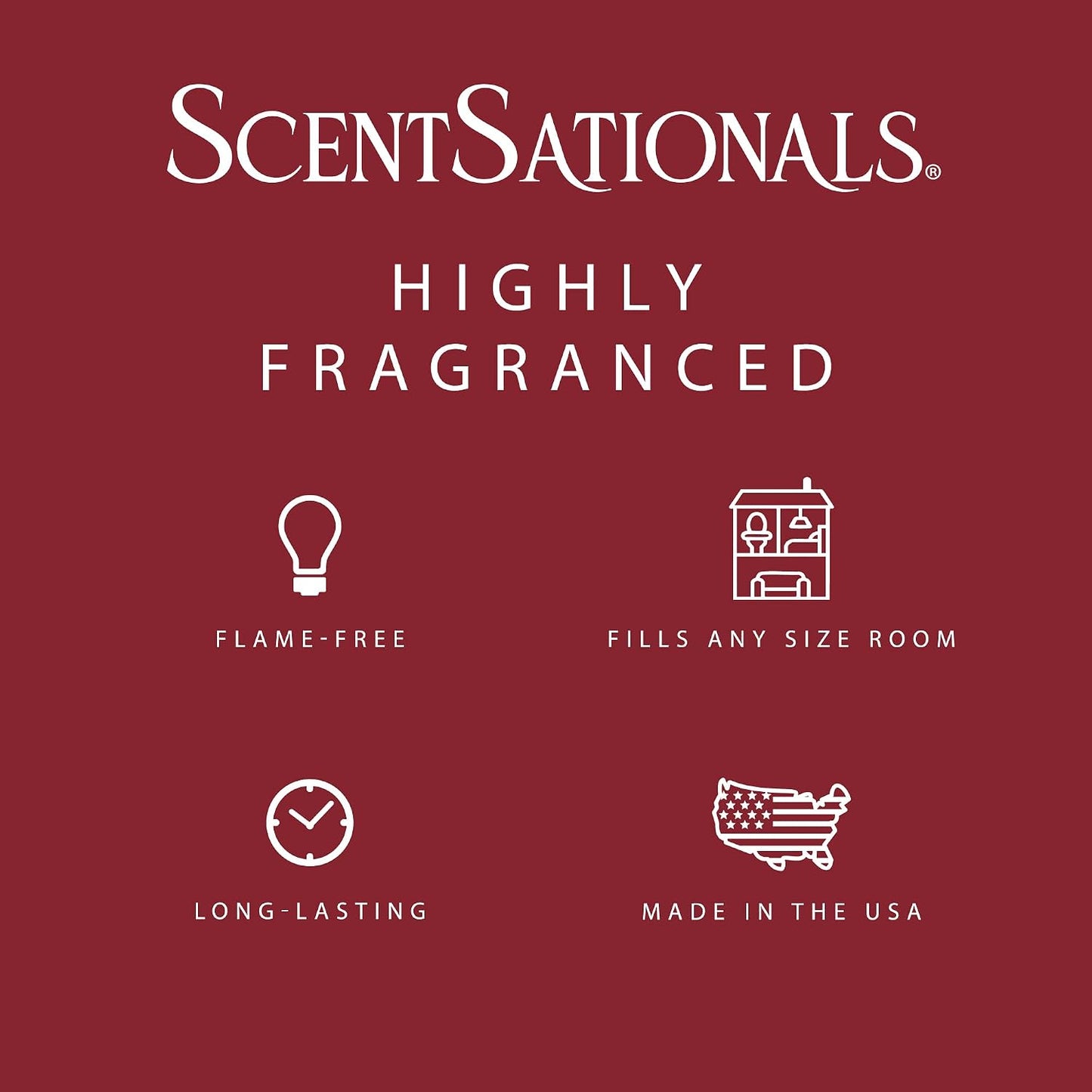Scentsationals Red Hot Cinnamon Scented Wax Melts - Cinnamon, Nutmeg, & Allspice, 10oz (24 Cubes)