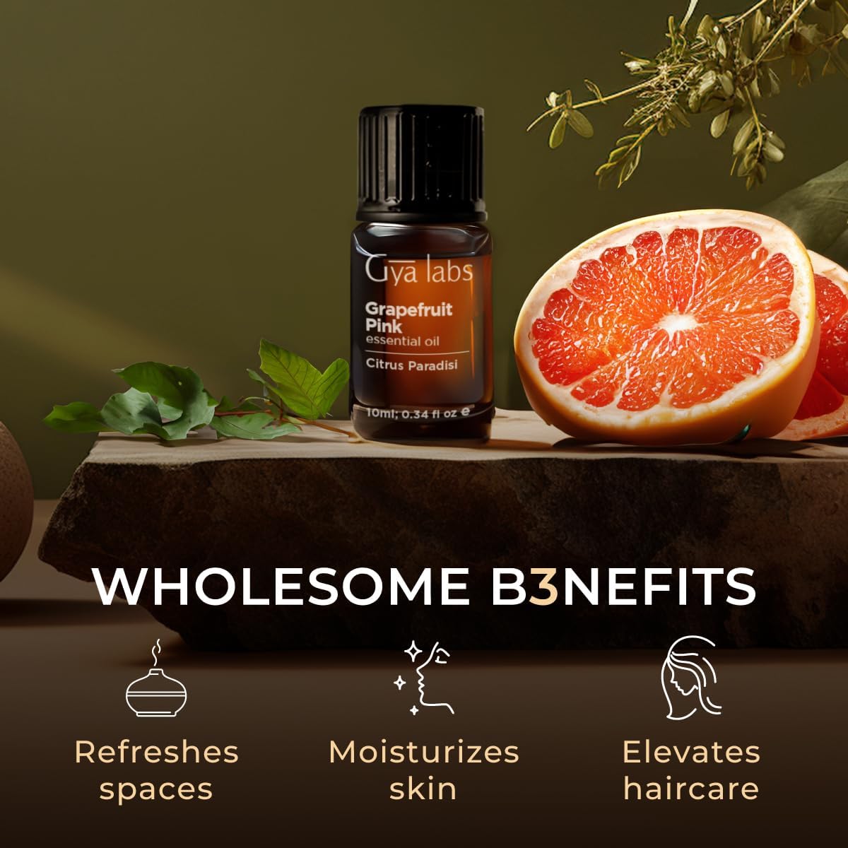 Mandarin Essential Oil for Skin & Grapefruit Essential Oil for Diffuser Set - Aromatherapy Grade Essential Oils Set - 2x0.34 fl oz - Gya Labs
