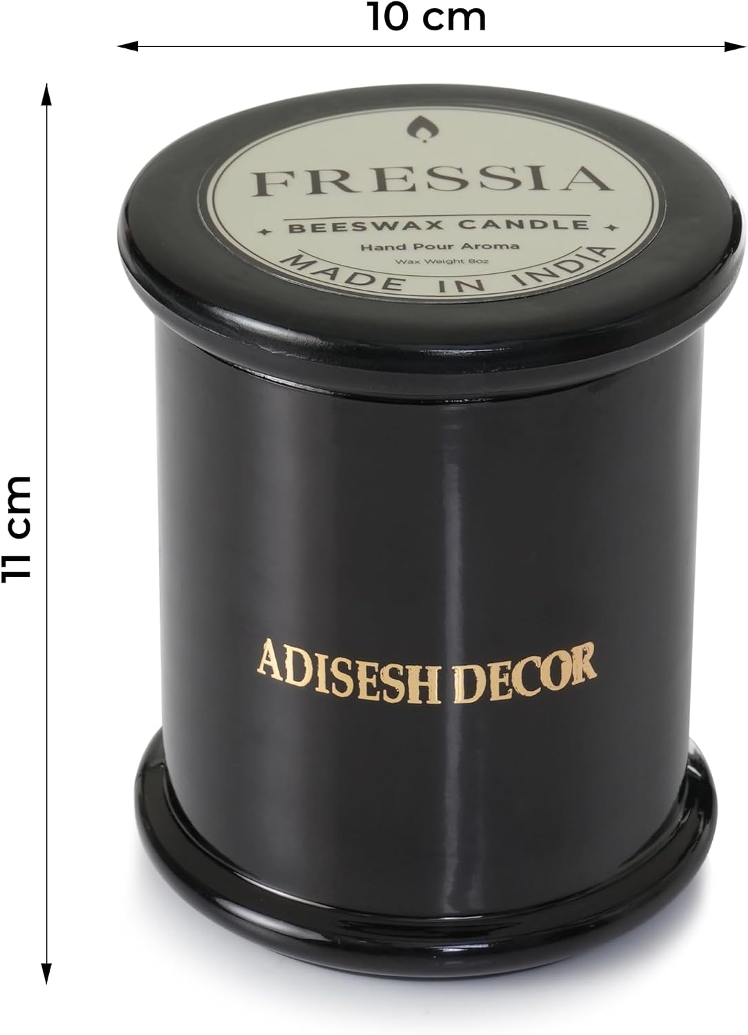 Long-Lasting Fressia Bees Wax Candle | Scented Candles for Home Decoration | 70+ Hour Burn Time Hand-Poured in Glass Jar | Bright, Uplifting, and Slightly Fruity Fragrance