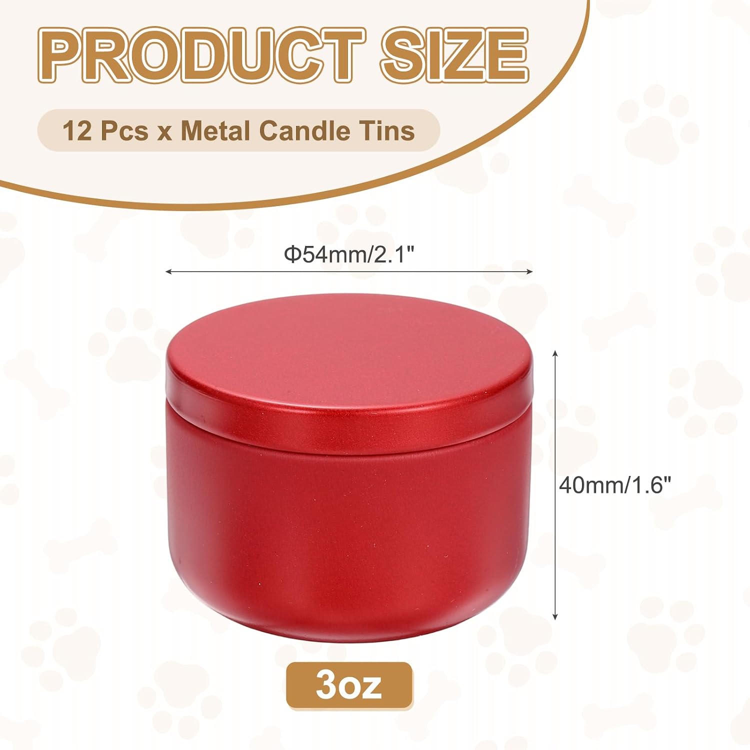 MECCANIXITY 3oz Candle Tins, 12pcs Metal Candle Tins Jars with Lids Round Empty Tin Can Containers Bulk for Storage Tea and Making DIY Arts Crafts Christmas Gifts, Wine Red