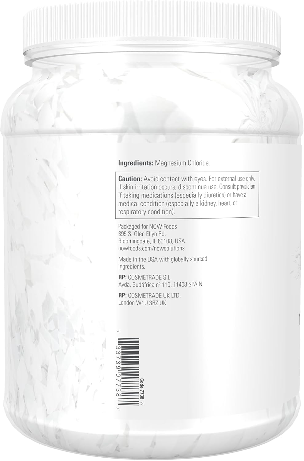NOW Solutions, Magnesium Flakes, from the Ancient Seabed, 54 oz