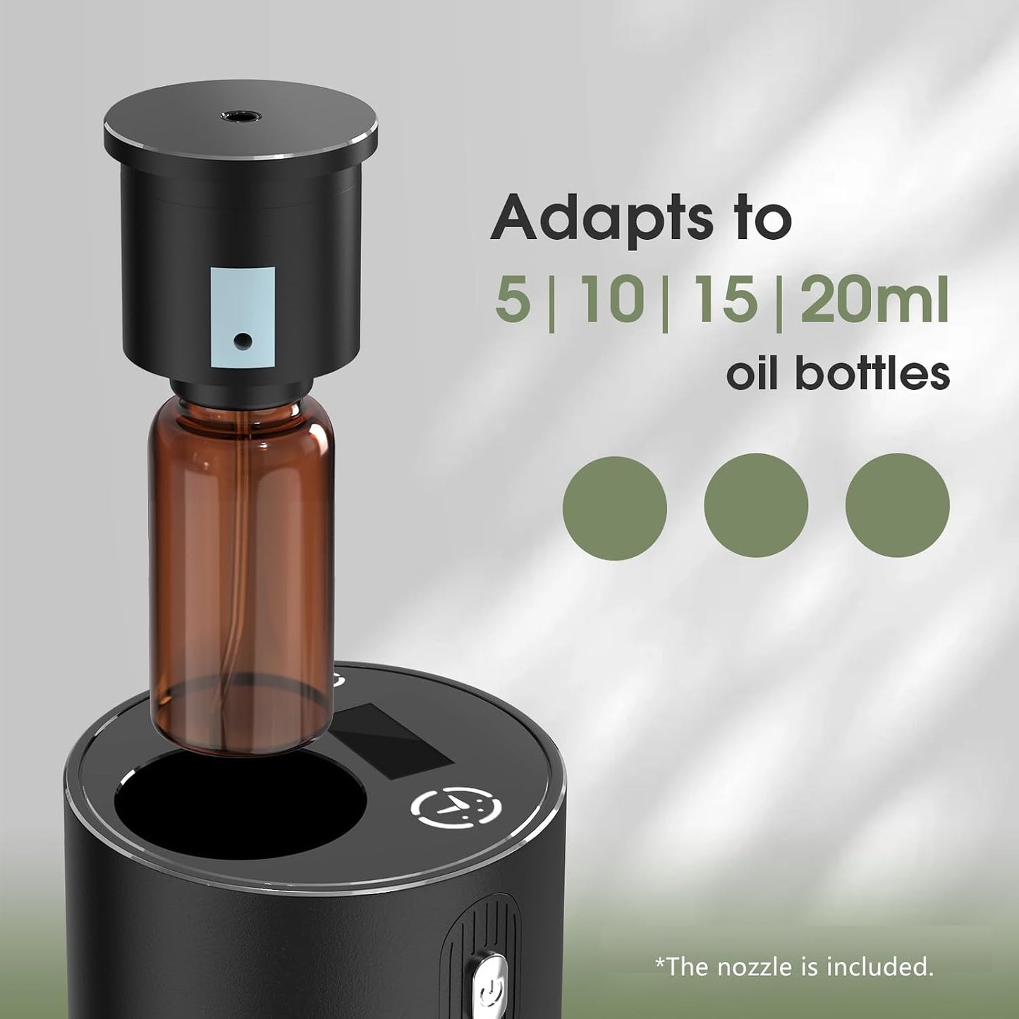 Waterless Essential Oil Diffuser,Rechargeable Aromatherapy Diffuser,Mini Scent Air Machine,Automatic Shut-Off,20ml Capacity Long-Lasting Endurance,7 Adjustable Mist Levels for Home,car,Room,Office