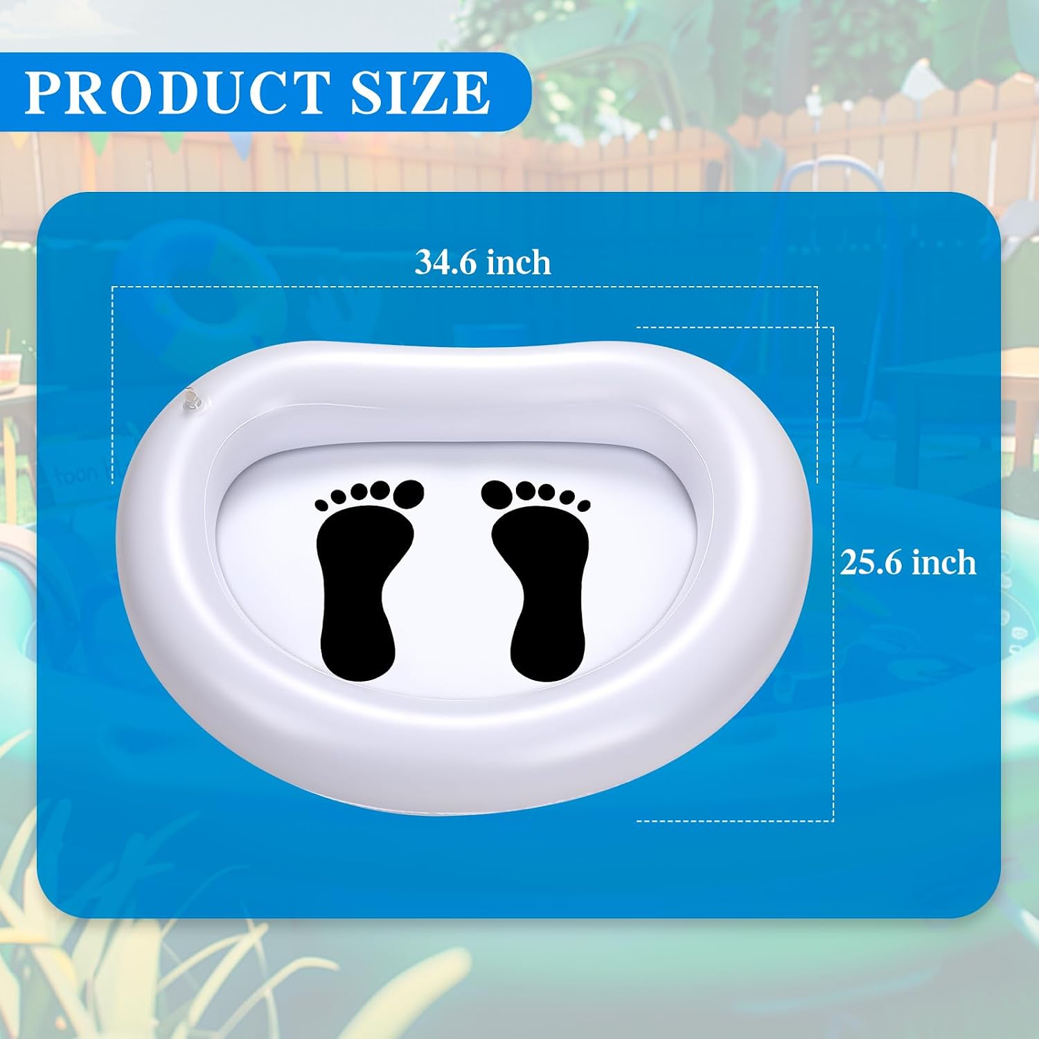 Inflatable Pool Foot Bath Basin, Folding Pool Foot Wash Basin Tub-Portable for Outdoor Backyard and Swimming Pools