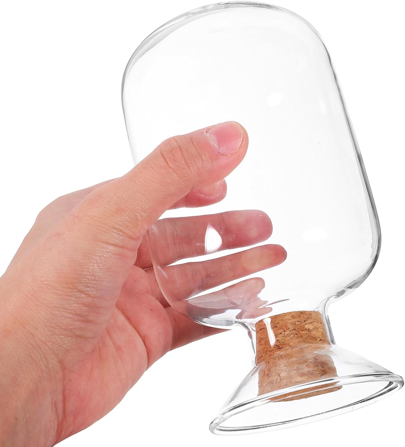 BESTOYARD Glass Match Holder, 125ml Match Cloche Jar Match Striker Jar Fancy Bathroom Matches Cloche Bottle for Candles Decorative Matches Fireplace