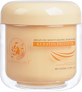Collagen Hair Mask,Deep Repair Conditioning Argan Oil Hair Mask for Damaged Hair Treatment, Deep Conditioner Hydrating Hair Masque for All Hair Types 16.9 oz 500ml