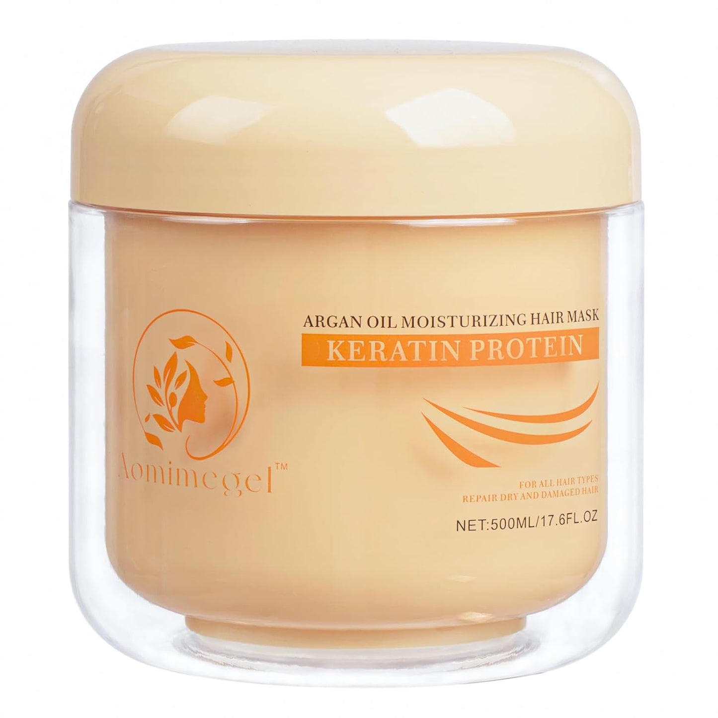 Collagen Hair Mask,Deep Repair Conditioning Argan Oil Hair Mask for Damaged Hair Treatment, Deep Conditioner Hydrating Hair Masque for All Hair Types 16.9 oz 500ml