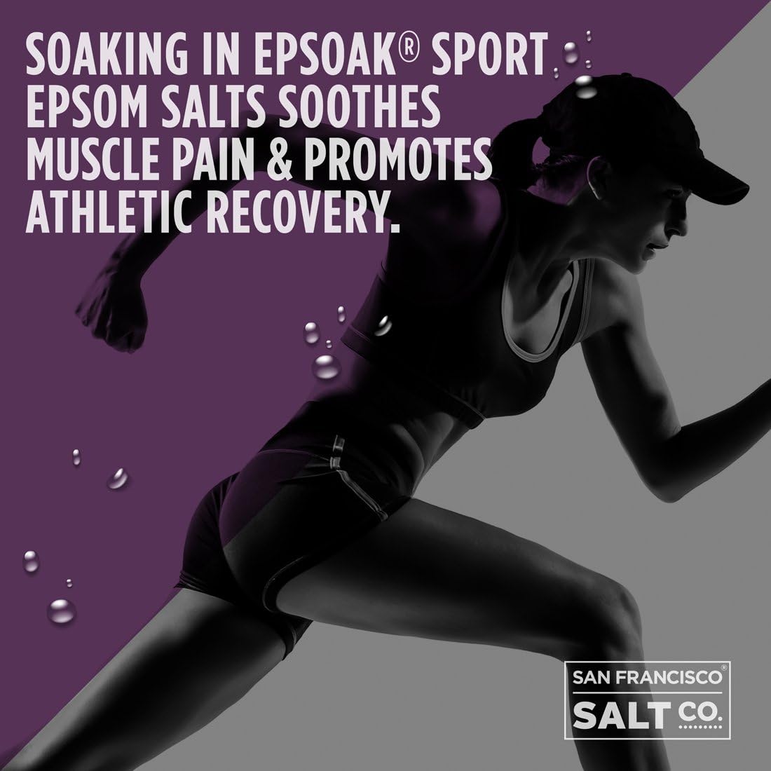Epsoak Sport Epsom Salt 5 lb. USP Magnesium Sulfate with Lavender Scent Resealable Epsom Salt Bag, Made in The USA, Cruelty-Free Certified