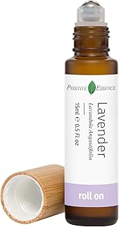 Lavender Essential Oil Roll On, Pure Lavender Essential Oil and Jojoba Oil for Relaxation and Skin Application, Leak-Proof Rollerball (15 mL)