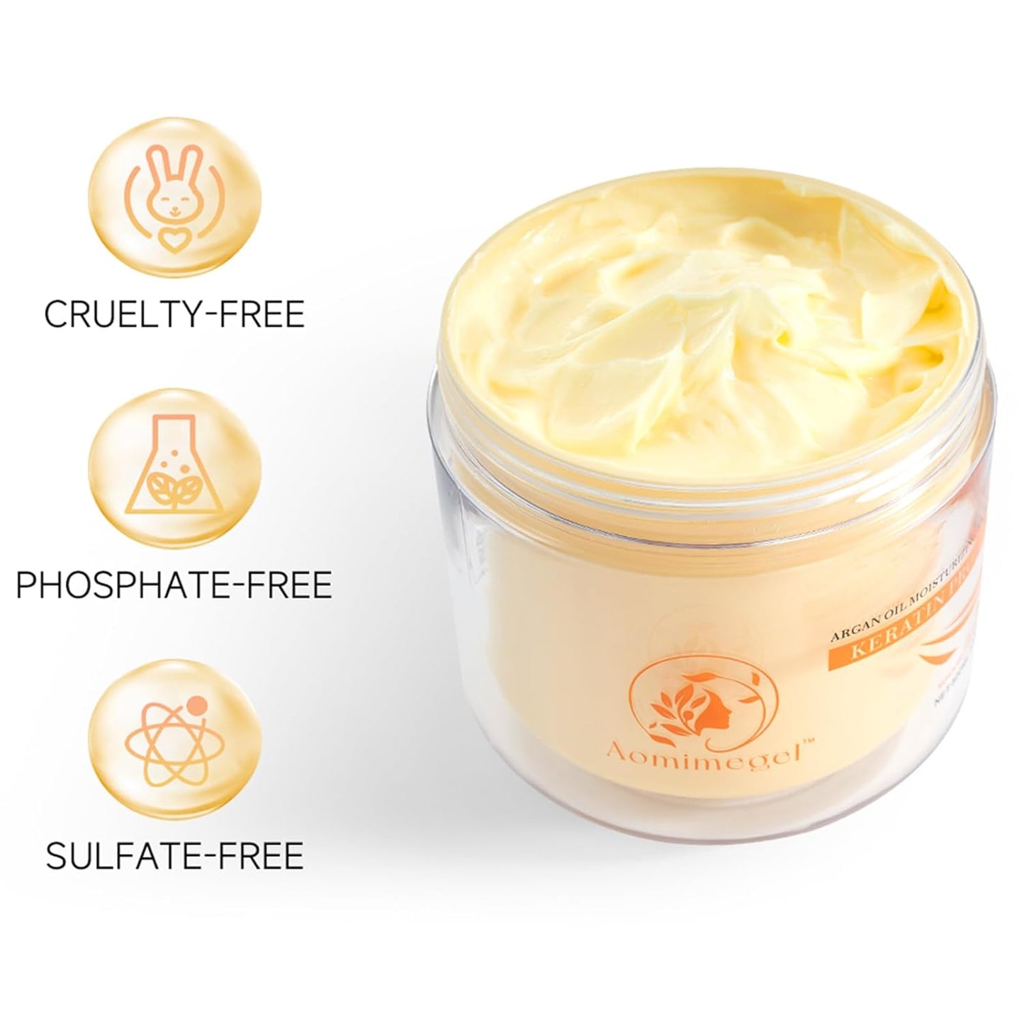 Collagen Hair Mask,Deep Repair Conditioning Argan Oil Hair Mask for Damaged Hair Treatment, Deep Conditioner Hydrating Hair Masque for All Hair Types 16.9 oz 500ml