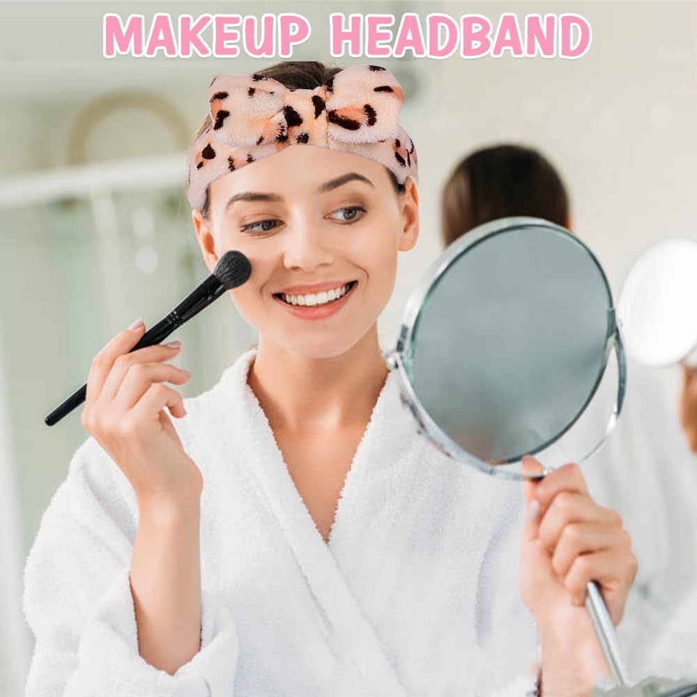 8 Pcs Spa Headbands for Women Facial Makeup Headband Stocking Stuffers For Women Teen Coral Fleece Easter Basket Stuffers Goodie Bags Gift Baskets Easter Gifts Hair Band Party Favors Mothers Day Gift