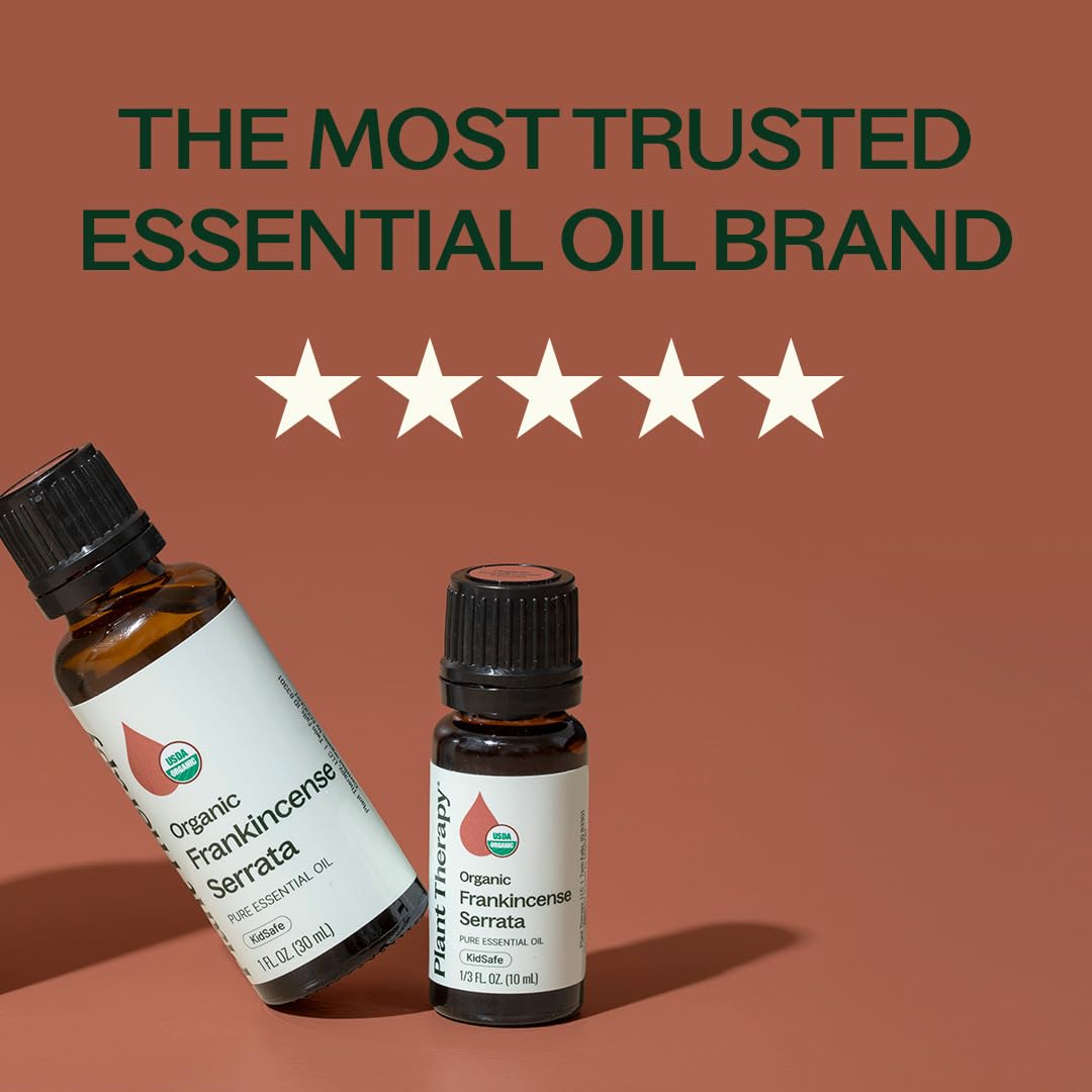 Plant Therapy Organic Frankincense Serrata Essential Oil 100% Pure, USDA Certified Organic, Undiluted, Natural Aromatherapy, Therapeutic Grade 30 mL (1 oz)