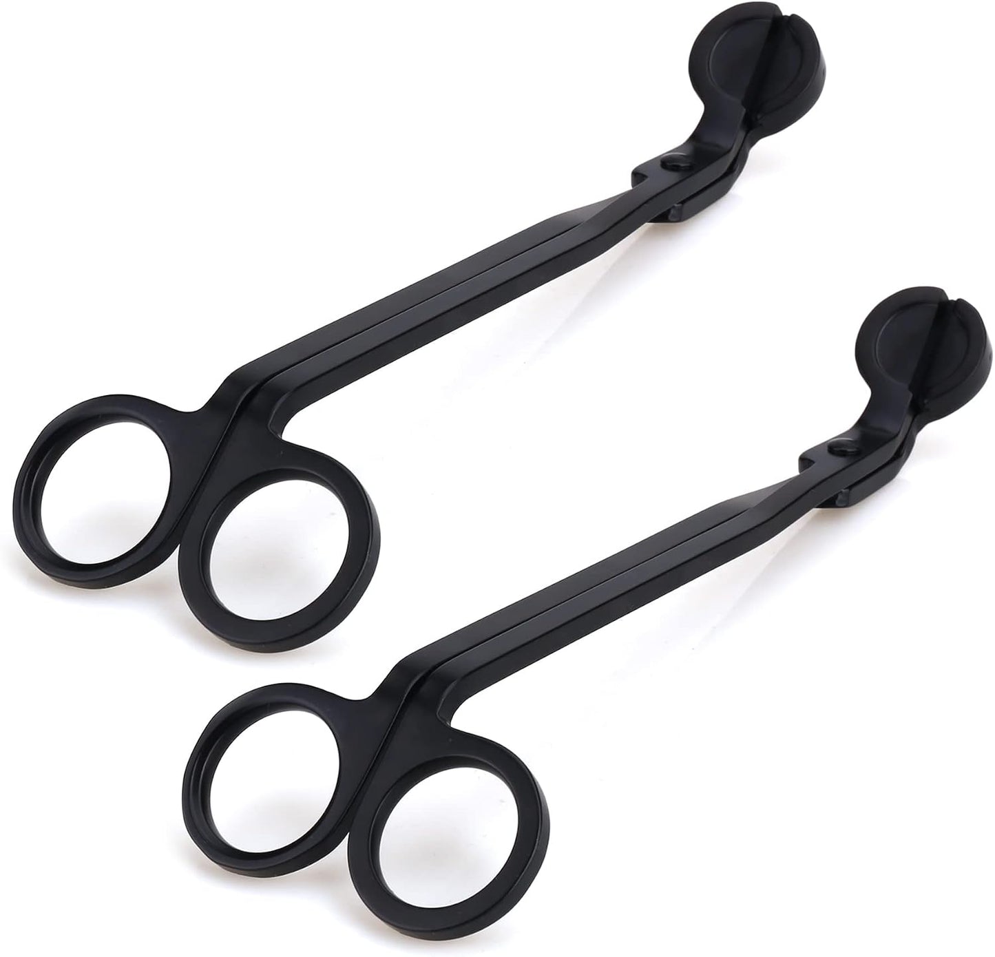 2pcs Candle Wick Trimmer, Polished Wicker Scissors, go deep into The Candle to Cut Spent Chips, Allow The Cleaner to Burn and Prevent Smoke buildup (Black)
