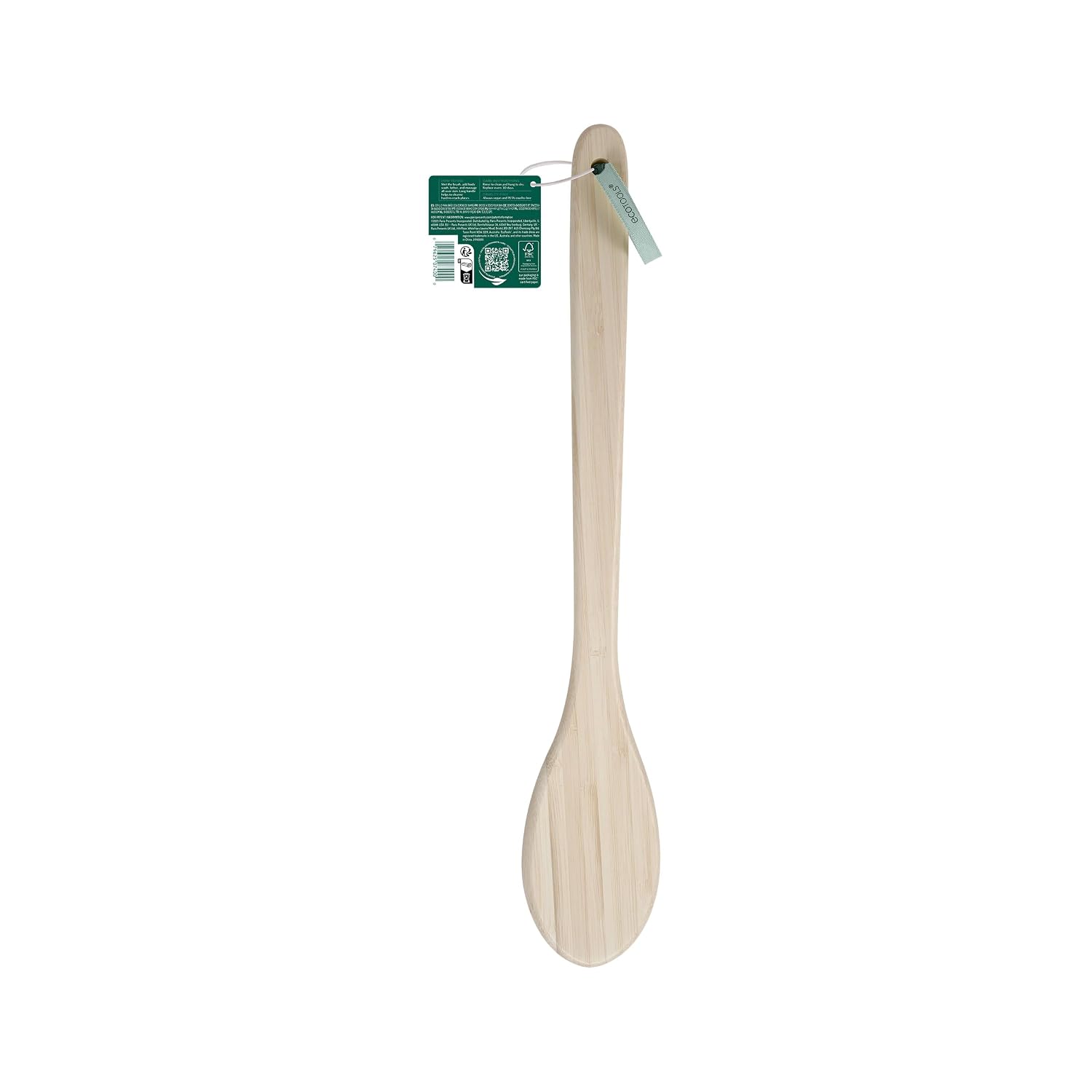 EcoTools Bath Bristle Brush, Bath Brush with Long Handle, Cleanse Back & Hard-to-Reach Areas, Eco Friendly Shower Brush for Exfoliating, Cruelty Free Nylon Bristles, Vegan, 1 Count