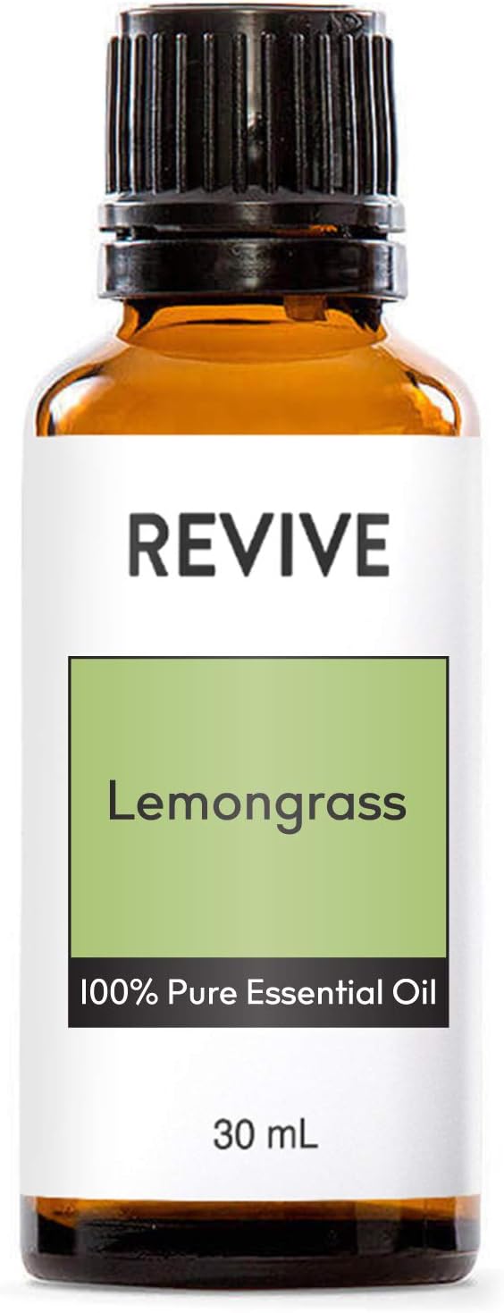 Lemongrass Essential Oil 30mL by REVIVEEO - 100% Pure Therapeutic Grade, for Diffuser, Humidifier, Massage, Aromatherapy, Skin & Hair Care