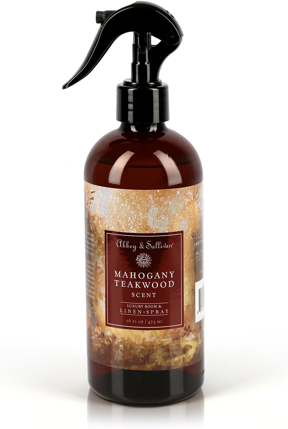 Abbey & Sullivan Odor Eliminating and Refreshing Linen and Room Spray, Mahogany Teakwood Type, 16 oz