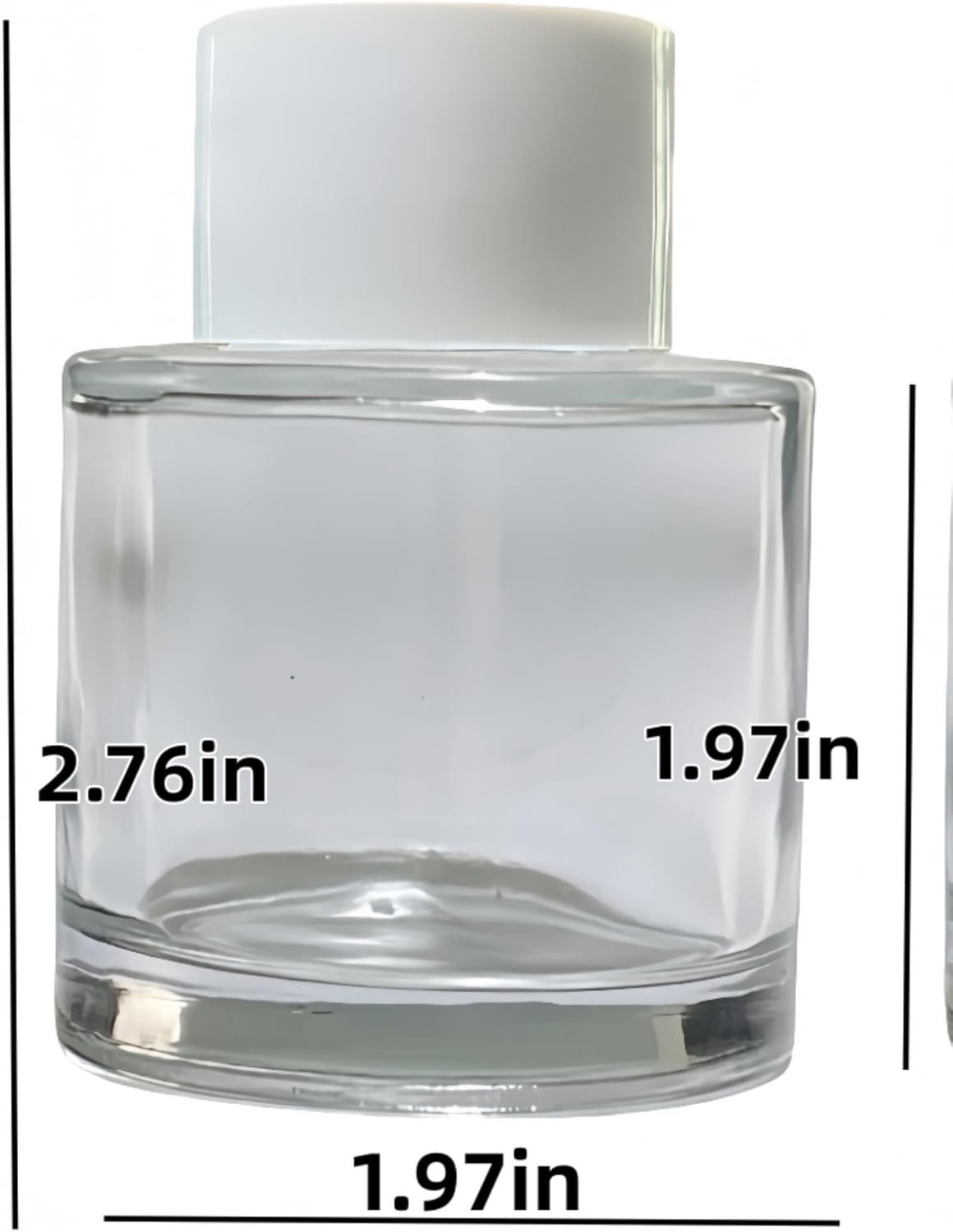 2 PCS Reed Diffuser Bottles Empty, 10Pcs Reed Diffuser Stick, Diffuser Bottle Capacity 50ml (1.7oz) Diffuser Stick 3.5mm-190mm, Suitable for Home, Hotel, Restaurant, Office Aromatherapy Tasks