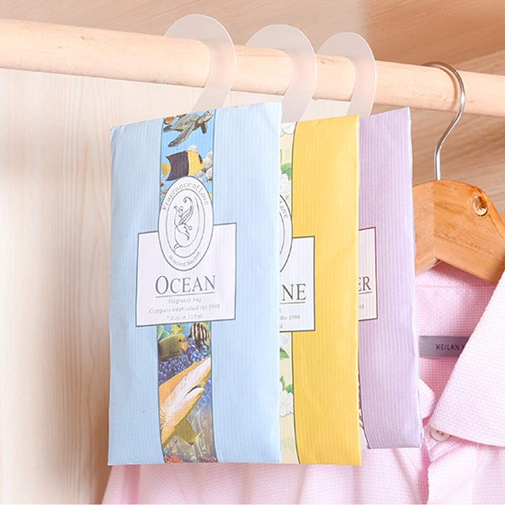 20 Pack Air Freshner Deodorizer Flower Scented Sachets Bags for Drawer and Closet with Hanger