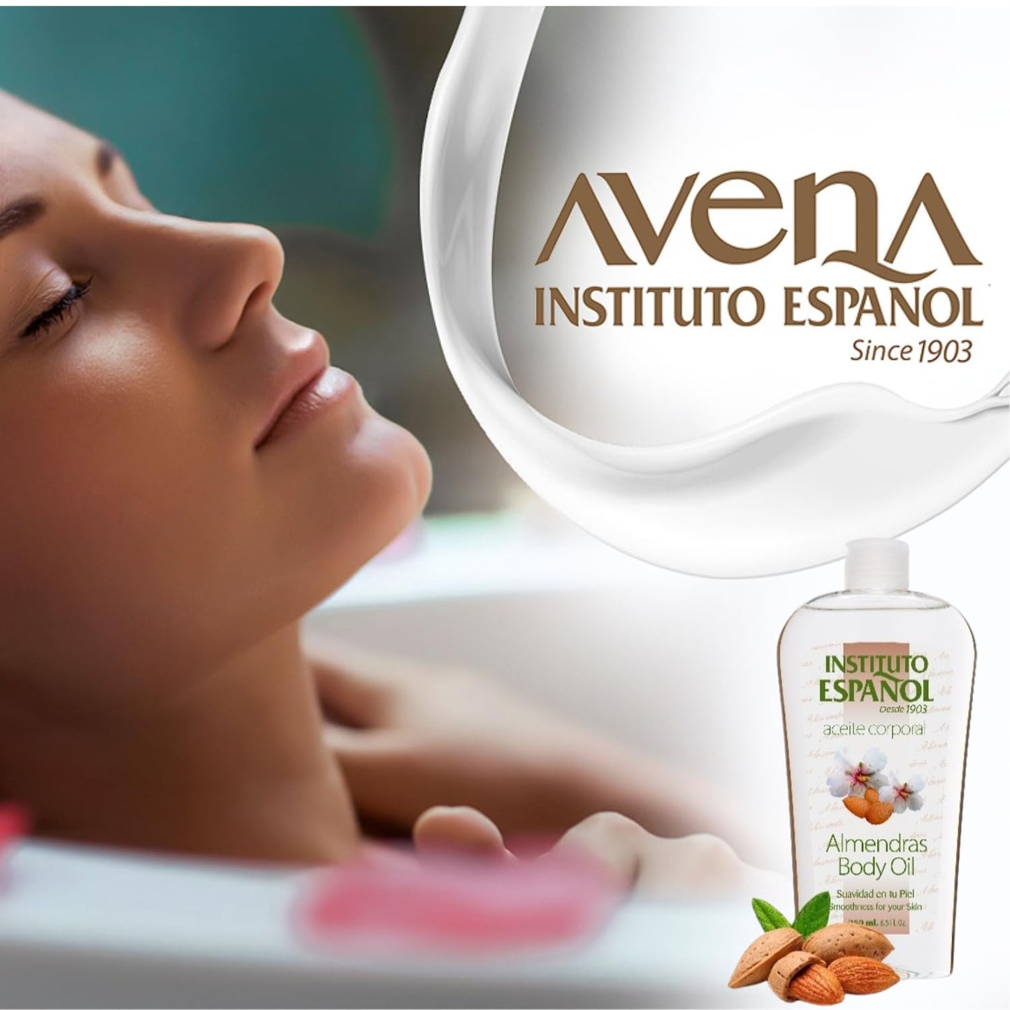 Instituto Español Almond Body Oil, Smoothness for Your Skin, Moisturizer, 2-Pack of 8.5 FL Oz Each