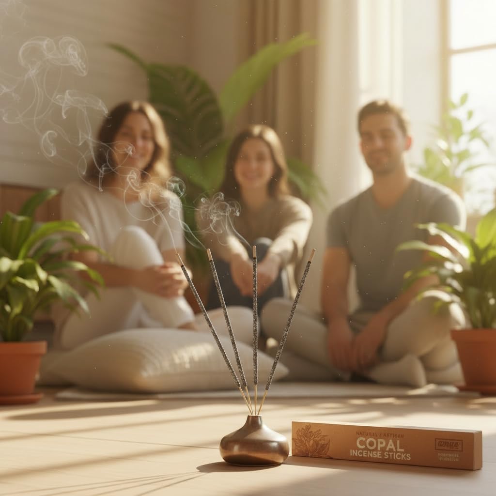 Premium White Copal Incense Sticks - 100% Pure Mayan Resin, Superior Burn Quality, Maximum Fragrance - Thick Coating, Handcrafted in Mexico for Meditation, Yoga, Spiritual Practice - 40 Sticks