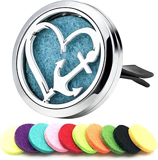 Love Anchor Car Diffuser Vent Clips Essential Oil Aromatherapy Car Diffuser Vent Clip Air Freshener Car Accessories for Women with 10 Refill Pads