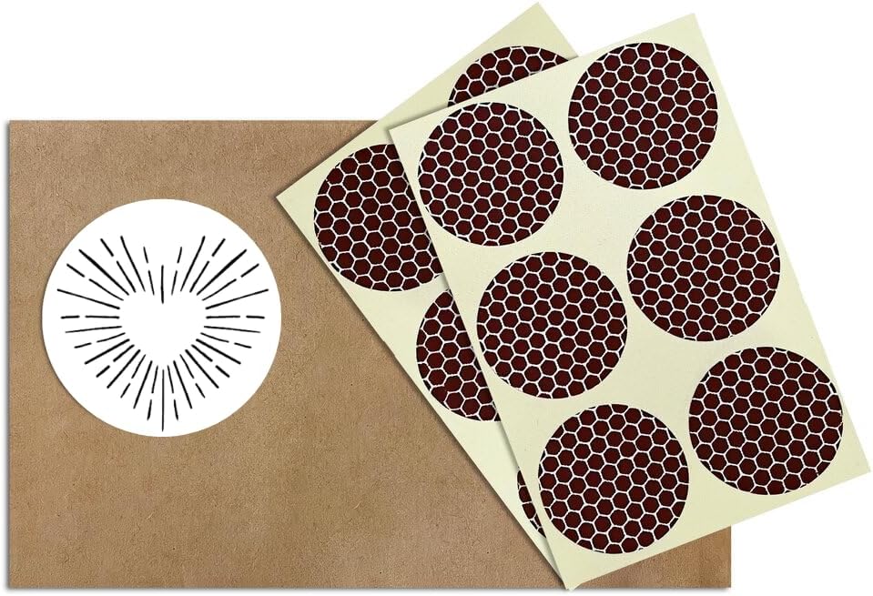 1” Circle Match Striker Stickers – 12 Pieces | Bumble/Dotted Pattern Match Strike Paper with Adhesive Pre-Cut in Circles for Easy Match Lighting | Also Available in Charcoal or Brown & Many Sizes