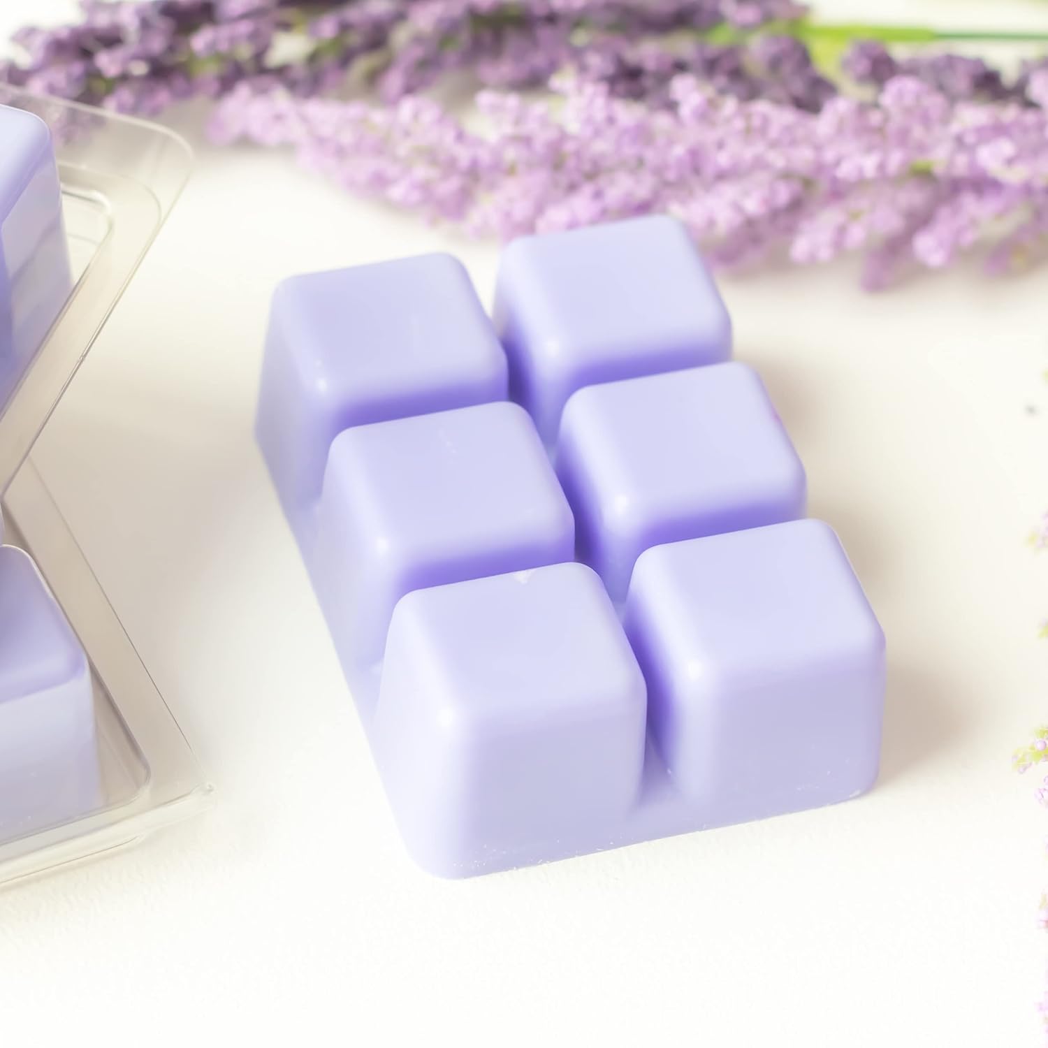 Aromatherapy Wax Melts Lavender Meadow | Natural Coco Wax | Calming Scented Tarts Cubes Cedar Eucalyptus | Gift for Mom
