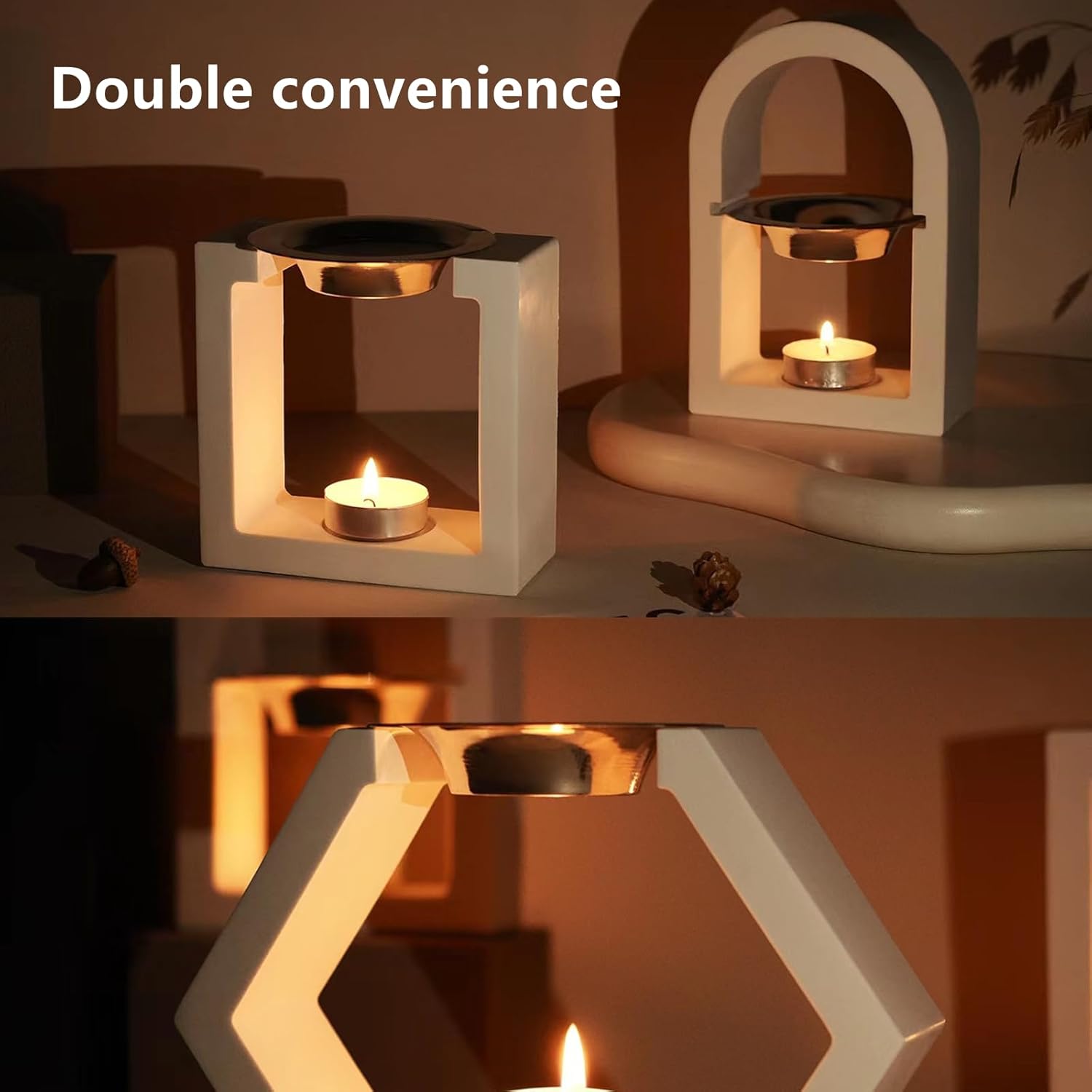 Spero 2 Pcs Oil Warmer Dish Wax Warmer Replacement Dish Round Metal Wax Tray Candle Wamer Bowl Plate for Electric Lamps Oil and Tart Warmers