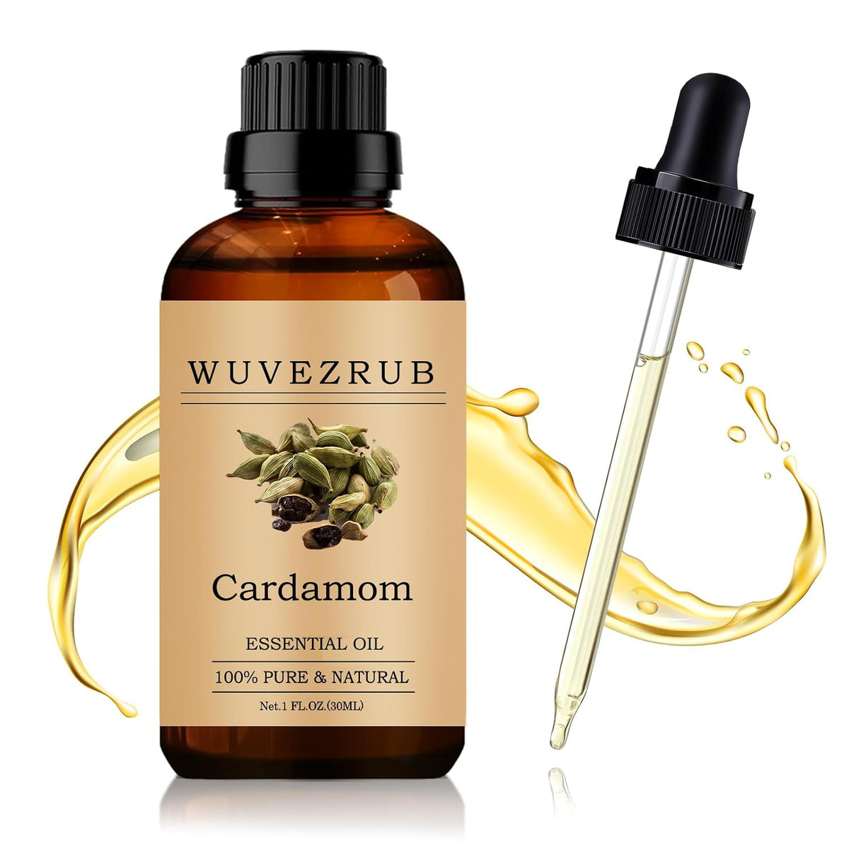 Cardamom Essential Oil 30ML - 100% Pure and Natural Oils for Aromatherapy Diffuser - 1 Fl Oz/Cardamom