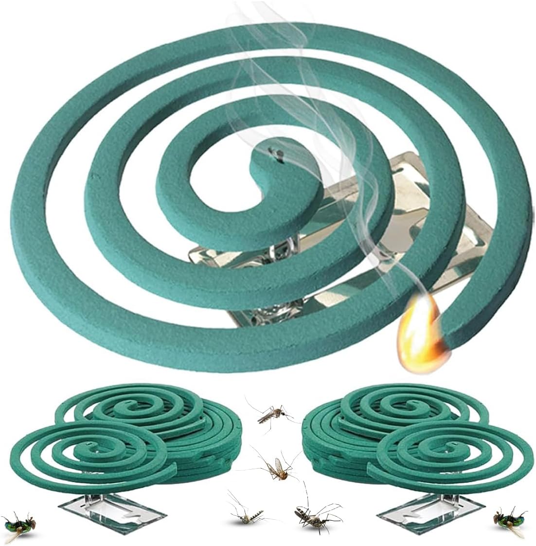 Dual Scent Incense Coil Set, Rose for Day & Lemongrass for Evening, Aromatherapy Incense for Relaxation, Meditation & Home Fragrance, Natural Scent for Indoor & Outdoor Use
