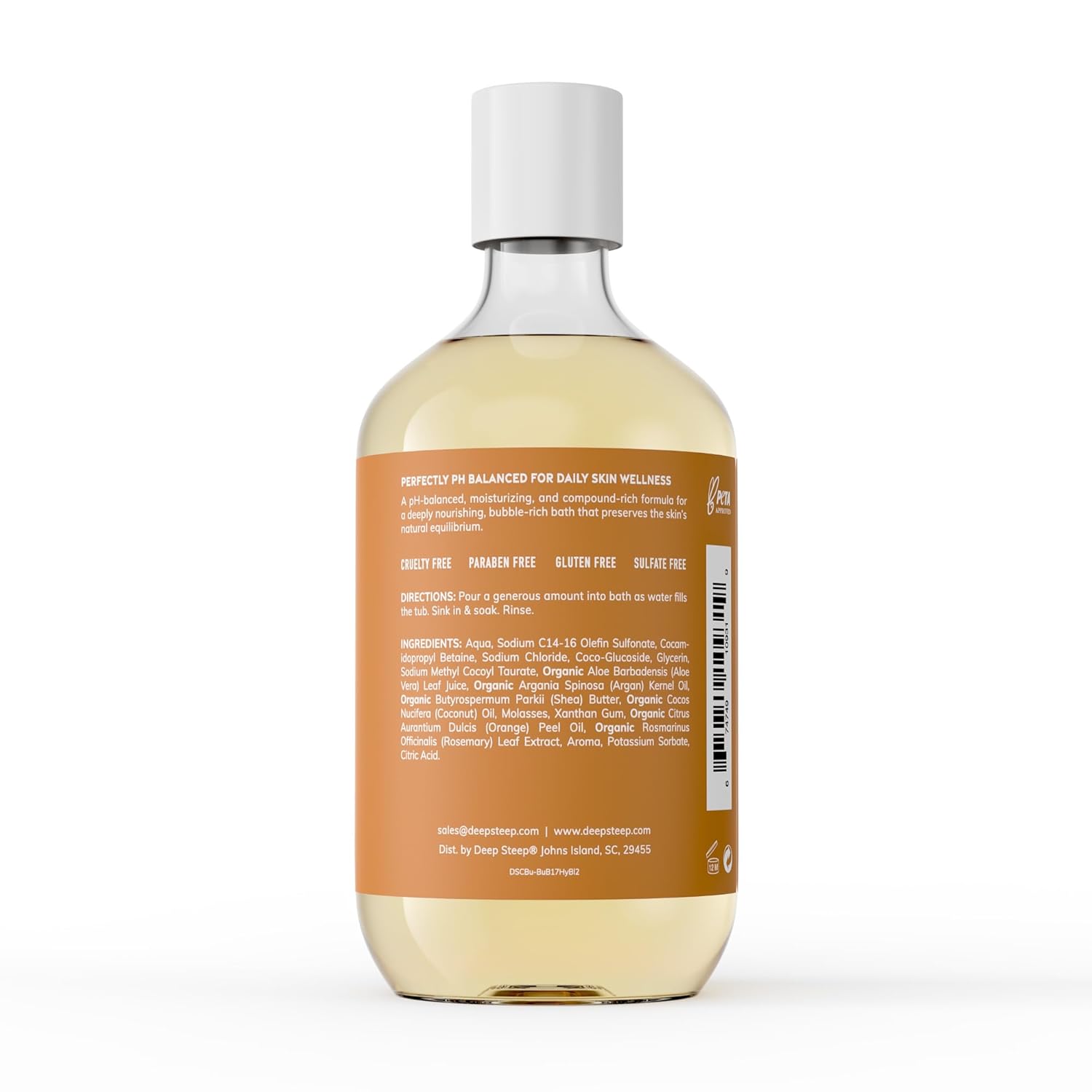 Deep Steep Bubble Bath, Honey Blossom 17 oz (Pack of 2) – Hypoallergenic, Clinically Tested Soothing Soak with Shea Butter & Argan Oil – Sulfate-Free