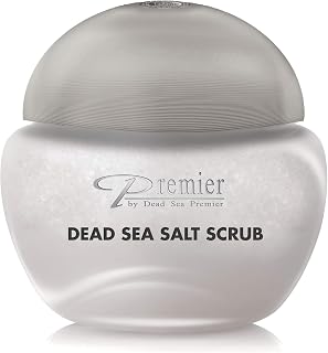Premier Body Scrub for Dry Skin with Dead Sea Salt, Exfoliating Salt Scrub with Jojoba, Sweet Almond & Grape Seed Oils, Foot and Hand Exfoliator, Vitamin E, Breeze Scent, 10.5 Oz