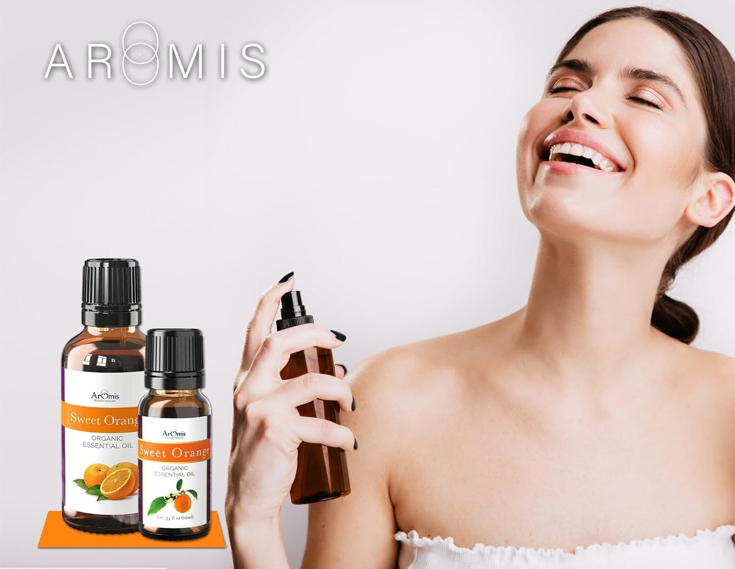 ArOmis Organic Sweet Orange Essential Oil - 100% Pure Therapeutic Grade - 30ml, Undiluted, Premium, Oils Perfect for Aromatherapy 1 fl oz