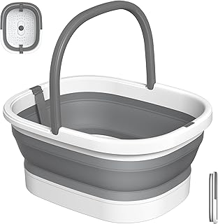 Nekteck Collapsible Foot Soaking Tub with 138 Acupressure Nodes and Pumice Stone for Foot Bath Soak, Foot Basin Foot Massager for Pedicure Foot Spa, Gifts for Men Women Dad Mom