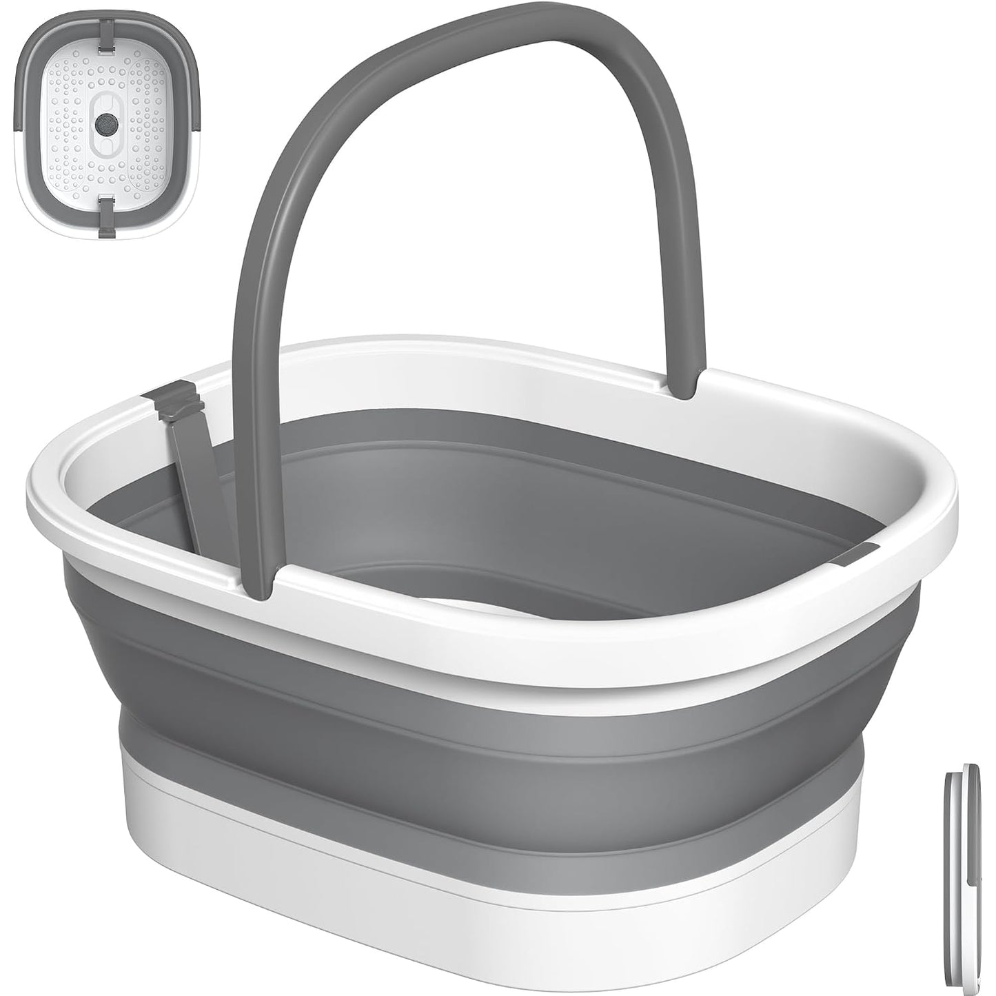 Nekteck Collapsible Foot Soaking Tub with 138 Acupressure Nodes and Pumice Stone for Foot Bath Soak, Foot Basin Foot Massager for Pedicure Foot Spa, Gifts for Men Women Dad Mom